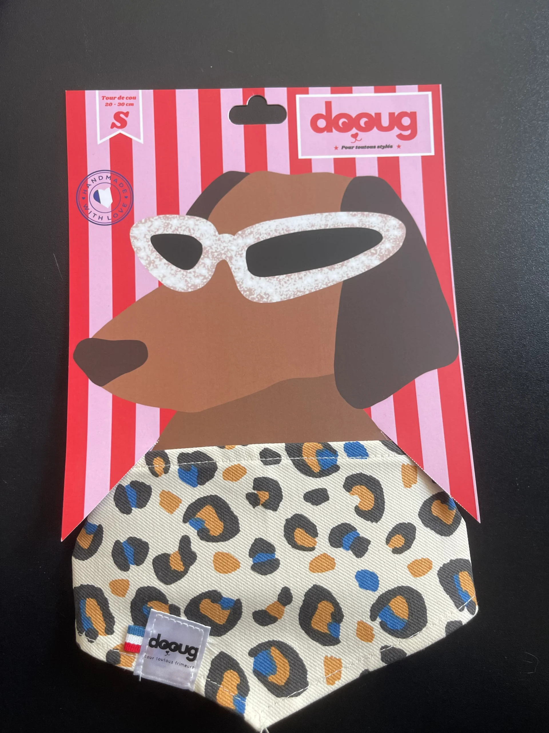 Bandana pour chien personnalisable LEOPARD BLEU – Image 6