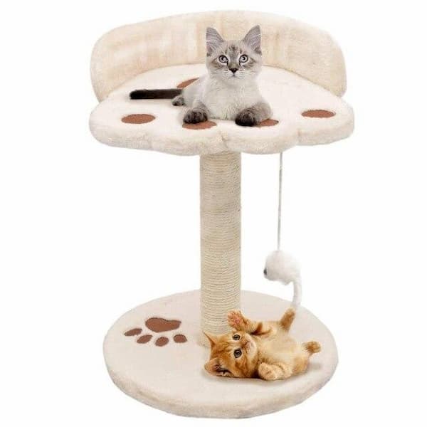 Arbre compact pour chats avec plateforme en forme de patte – Image 2
